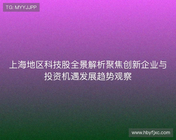 上海地区科技股全景解析聚焦创新企业与投资机遇发展趋势观察
